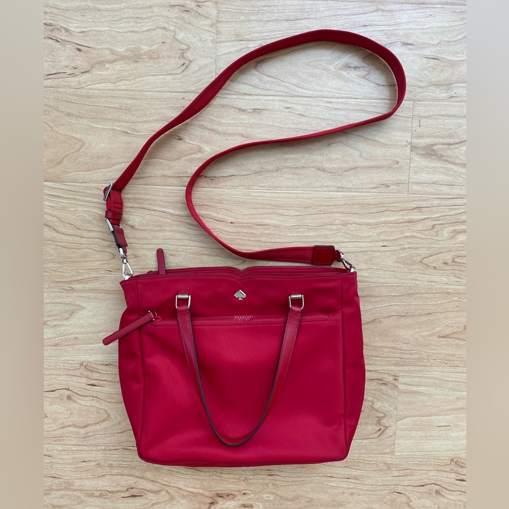 Kate Spade Women's Solid Red Shoulder Bag Handbag Medium Size